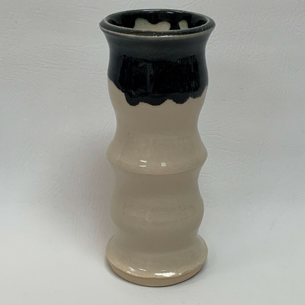 Albrecht Studio Art Pottery Vase 8" High Beige Cream Green